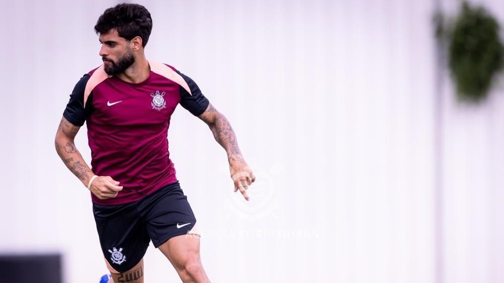Yuri Alberto em treino do Corinthians