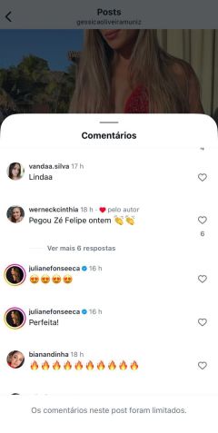 Influenciadora curte comentário que afirma que ficou com Zé Felipe • Instagram / Gessica Oliveira Muniz
