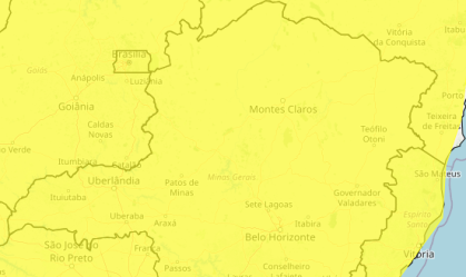 Chuvas intensas voltam a atingir Minas Gerais nos próximos dias