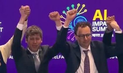 CEO's da Anthropic e OpenAI se recusam a dar as mãos em cúpula de IA