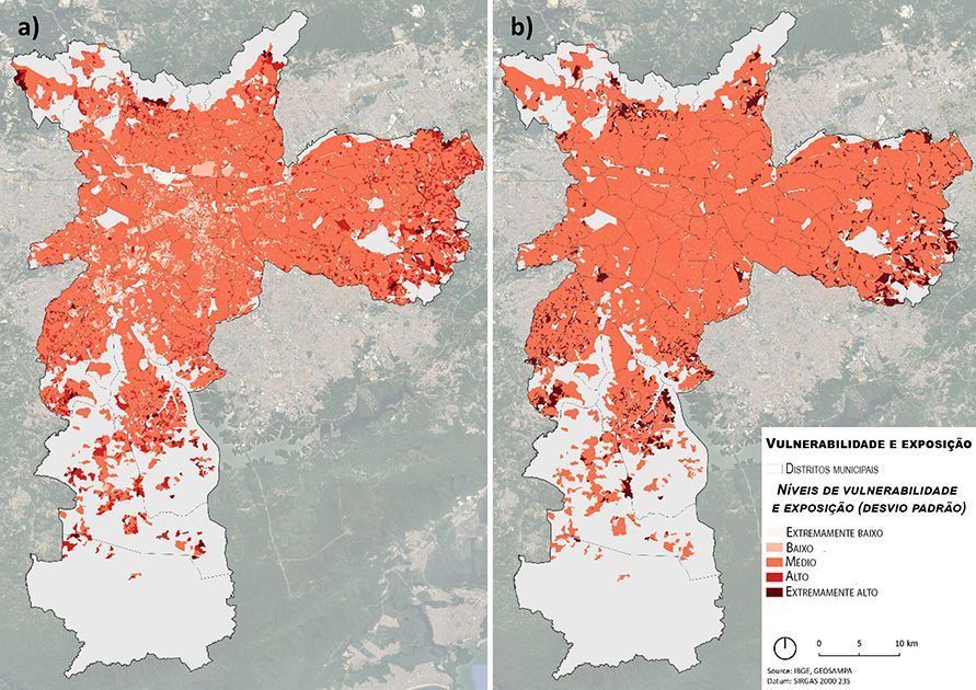 MAPA DE VULNERABILIDADE DE SÃO PAULO • Reprodução/Jornal da USP