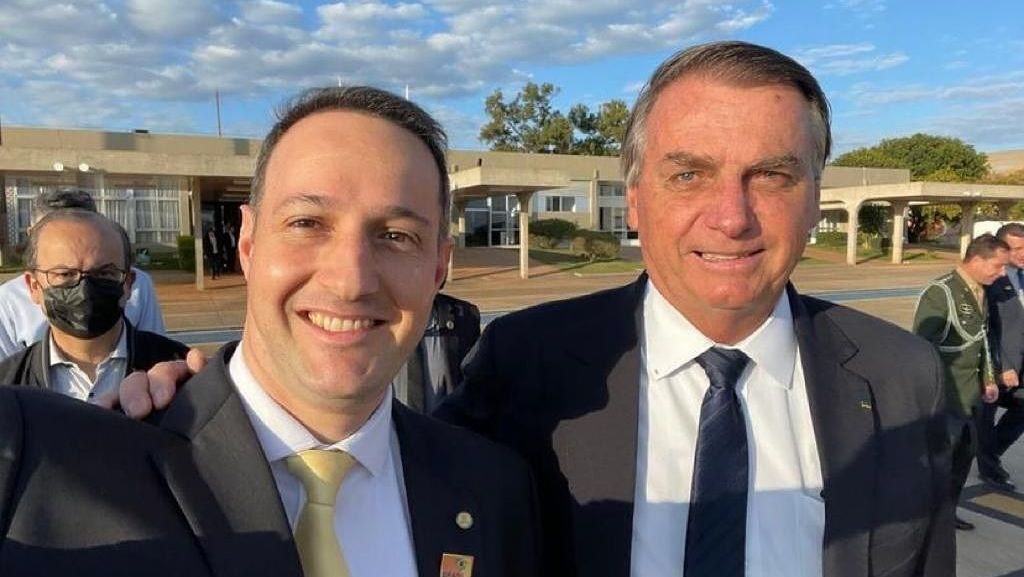 Jair Bolsonaro e Guilherme Derrite