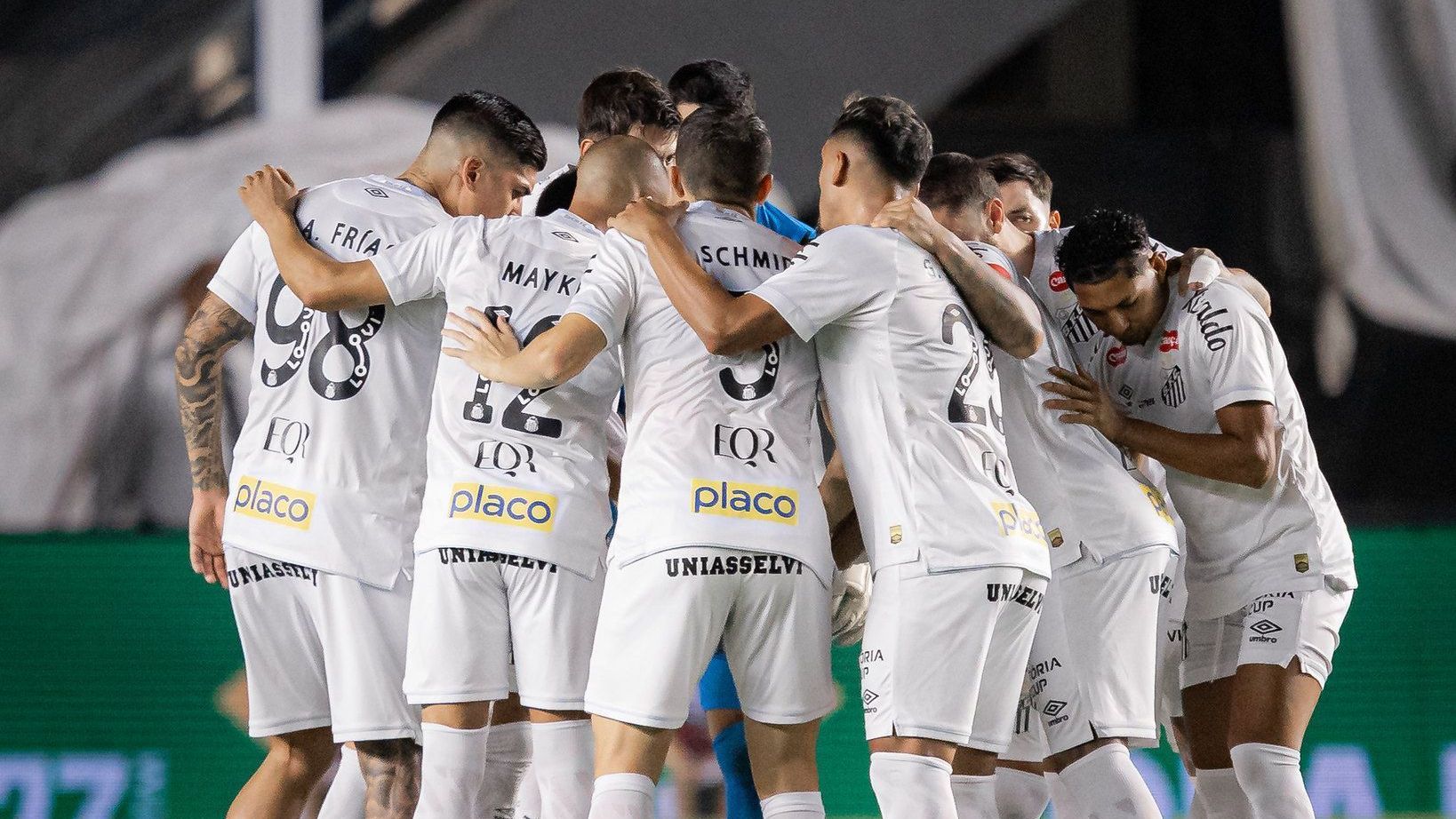 Time do Santos em partida contra o São Paulo, na Vila Belmiro, em 3 de fevereiro de 2026