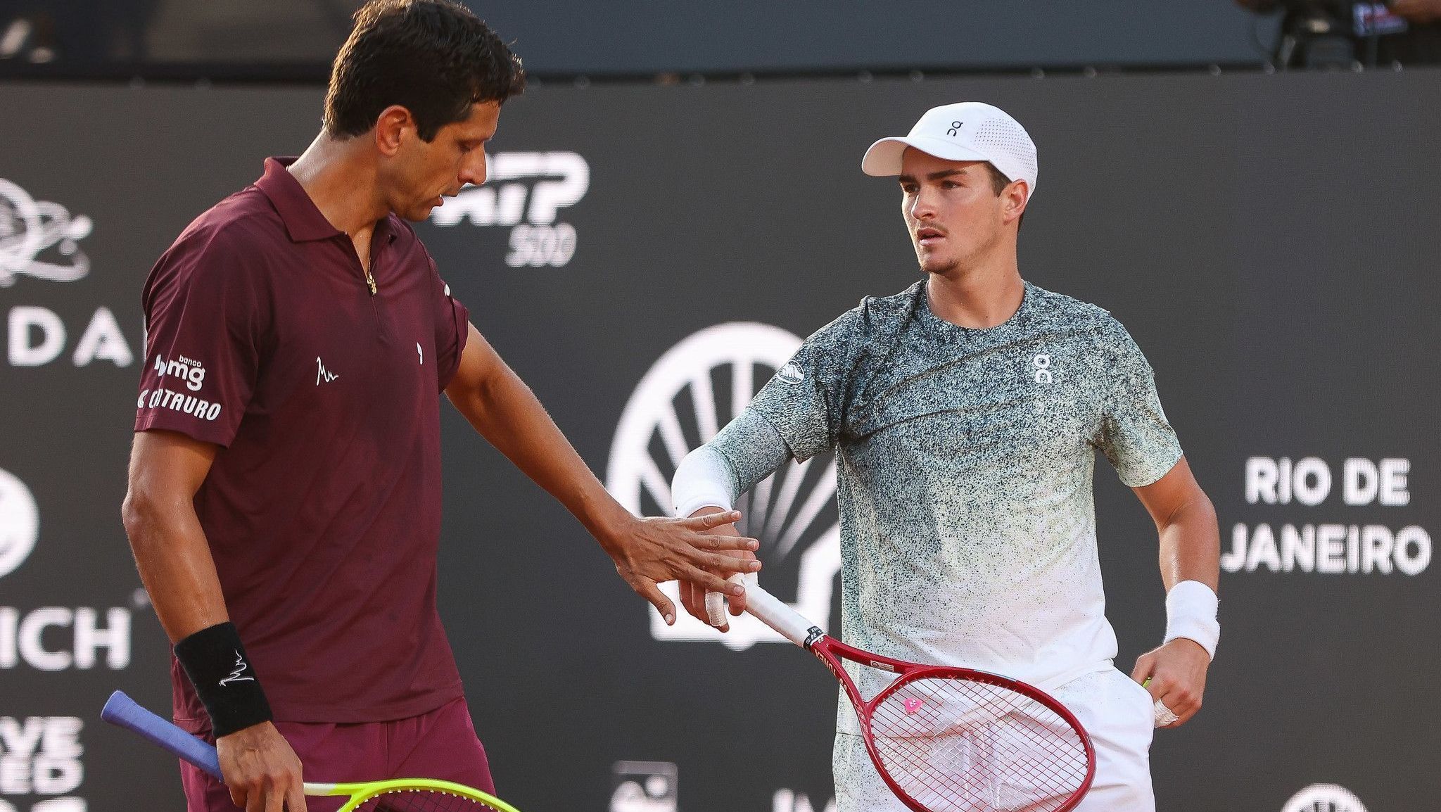 João Fonseca e Marcelo Melo disputando duplas no Rio Open