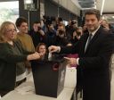 André Ventura vota em segundo turno das eleições de Portugal