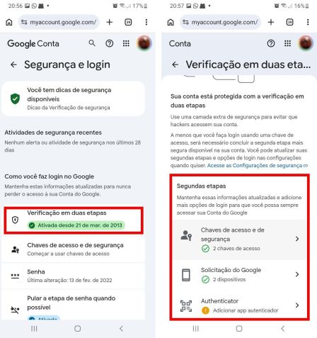 Você pode ativar mais de um método de verificação em duas etapas; se um falhar, é possível usar o outro • Reprodução/Instagram/Meta