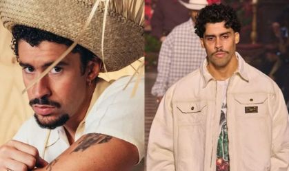 Bad Bunny e o irmão, o modelo Bernie Martínez