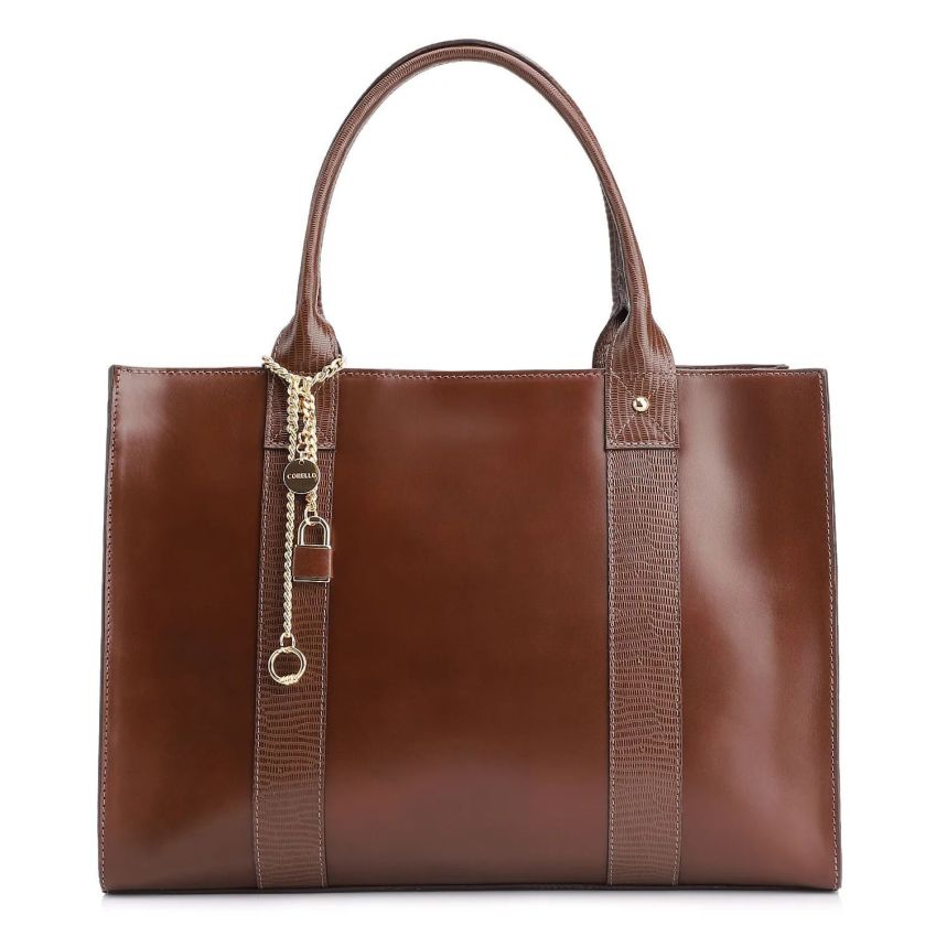 Bolsa Tote Couro Marrom • Divulgação