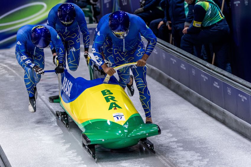 Brasil estreia no bobsled four-man • Gabriel Heusi /COB