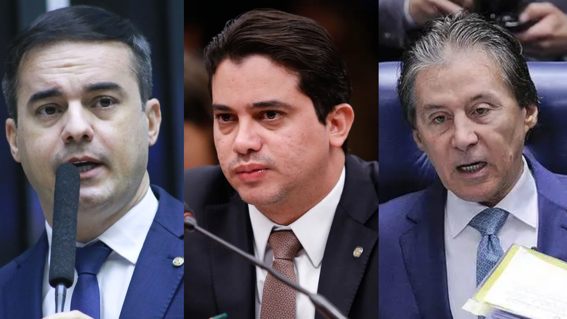 Capitão Wagner (União), Junior Mano (PSB) e Eunício de Oliveira (MDB)