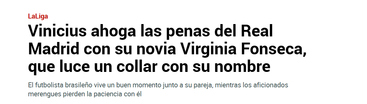 Manchete do jornal Marca sobre o look de Virginia inspirado em Luma de Oliveira • Reprodução/Marca