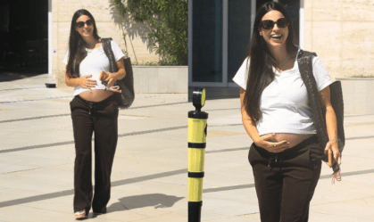 Grávida, Sthefany Brito exibe barrigão durante passeio em shopping do Rio