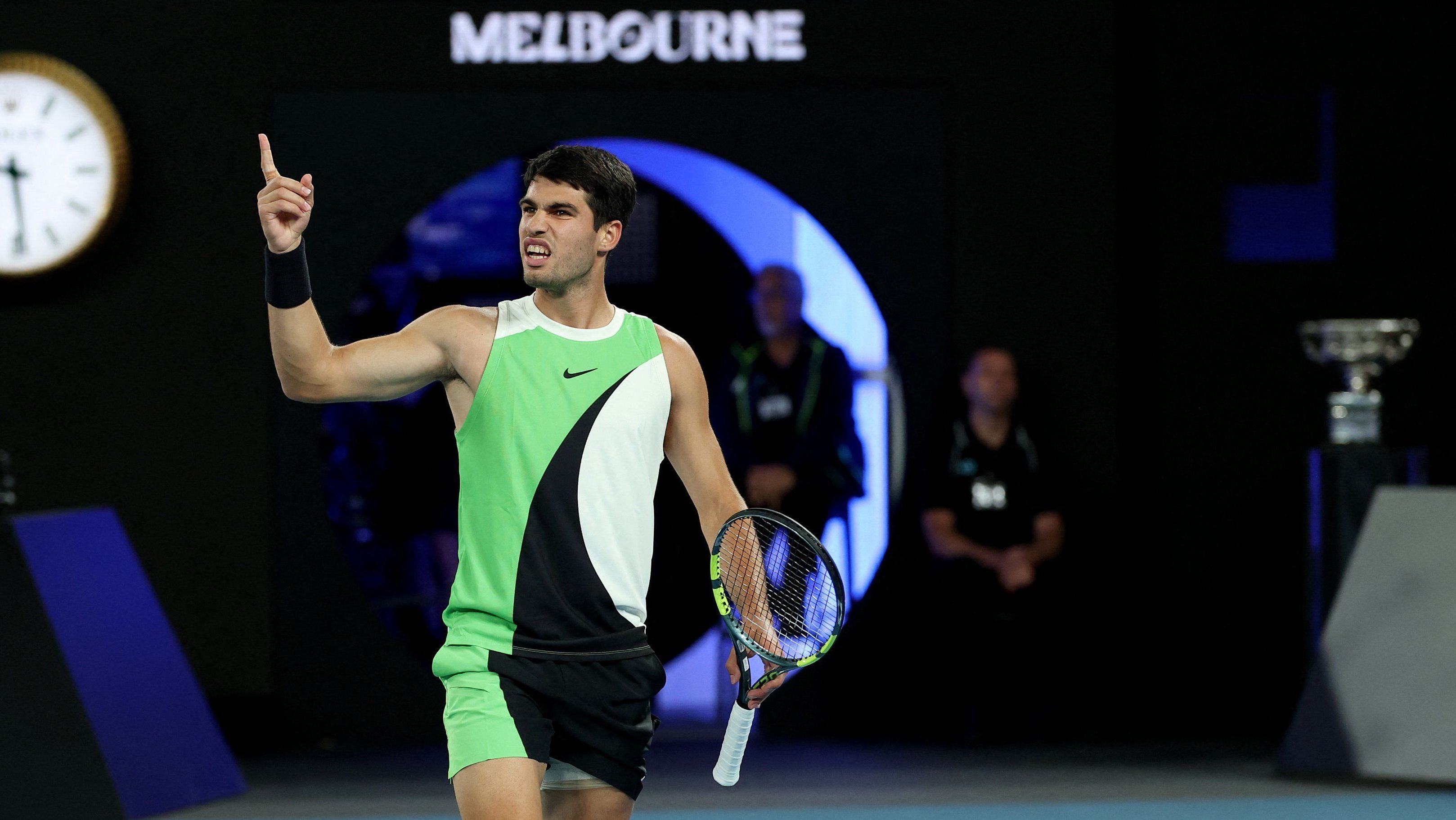 Carlos Alcaraz durante a final do Australian Open de 2026