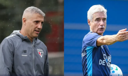 Crespo, do São Paulo, e Luís Castro, do Grêmio