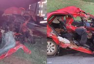 Acidente grave entre carro e carreta deixa cinco mortos em Goiás