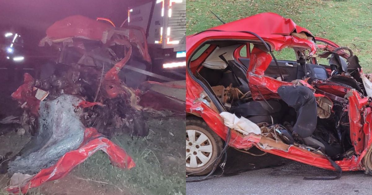 Acidente grave entre carro e carreta deixa cinco mortos em Goiás