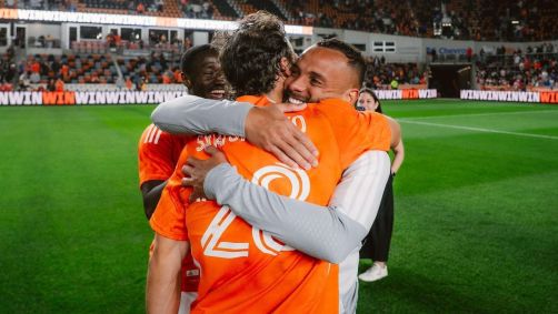 Guilherme durante partida de estreia pelo Houston Dynamo