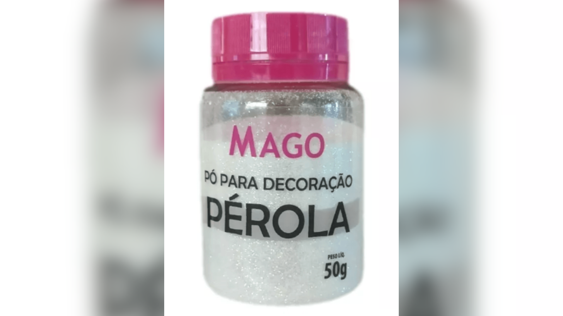 Pó para decoração da marca MAGO • Reprodução