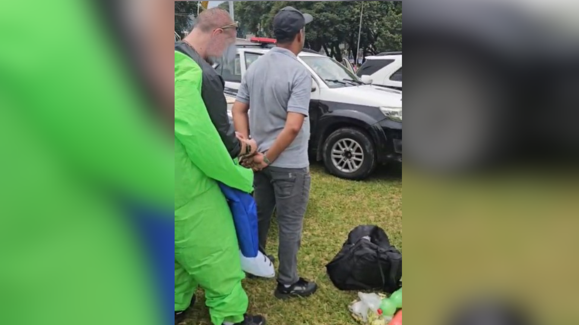Imagens obtidas pela CNN Brasil mostram o momento em que os agentes realizam as detenções