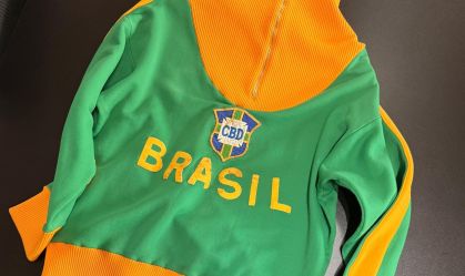 Jaqueta usada por Pelé em 1966.