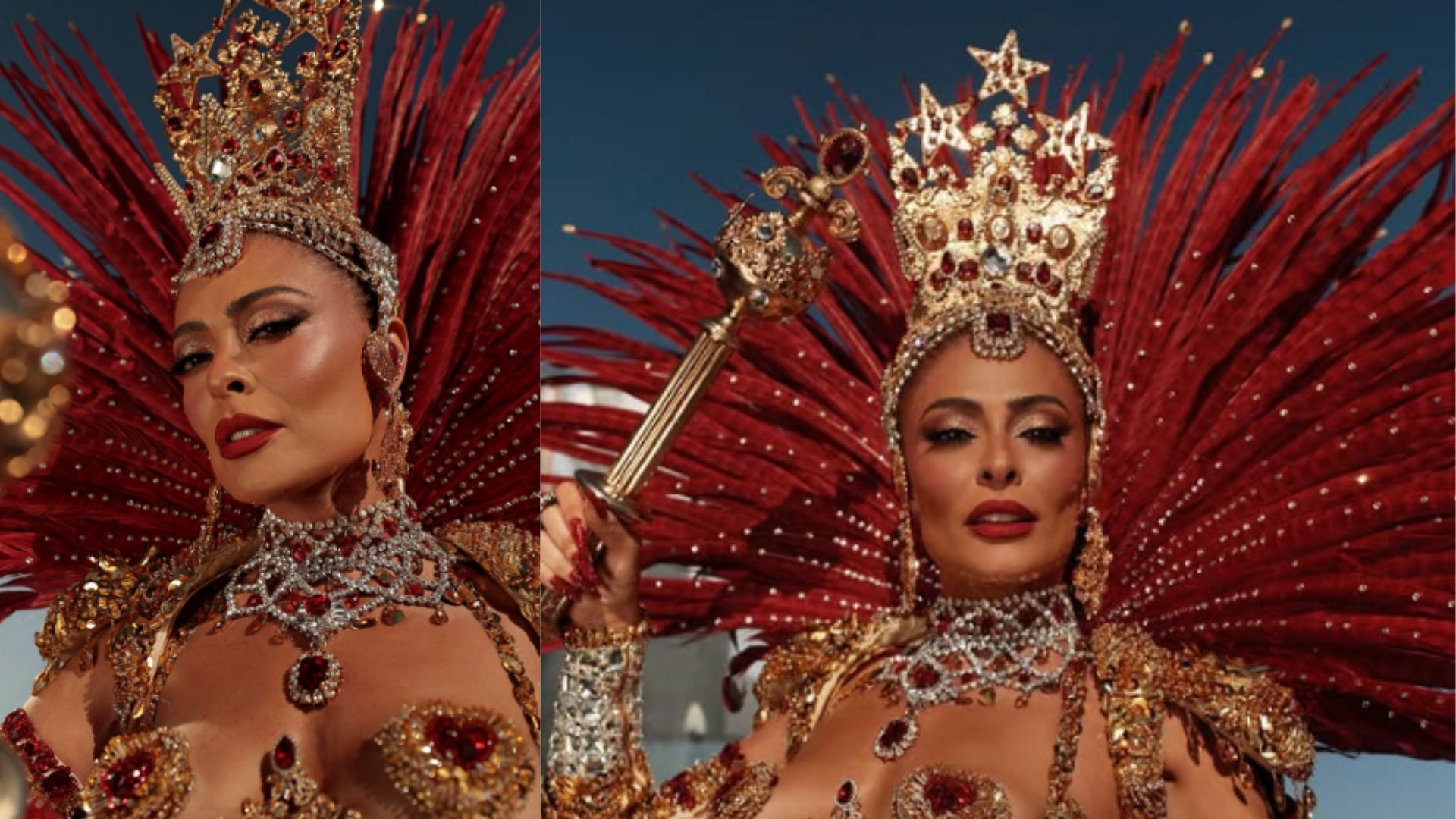 Juliana Paes mostra bastidores do Carnaval