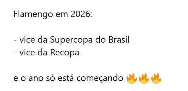 Meme sobre a derrota do Flamengo na Recopa