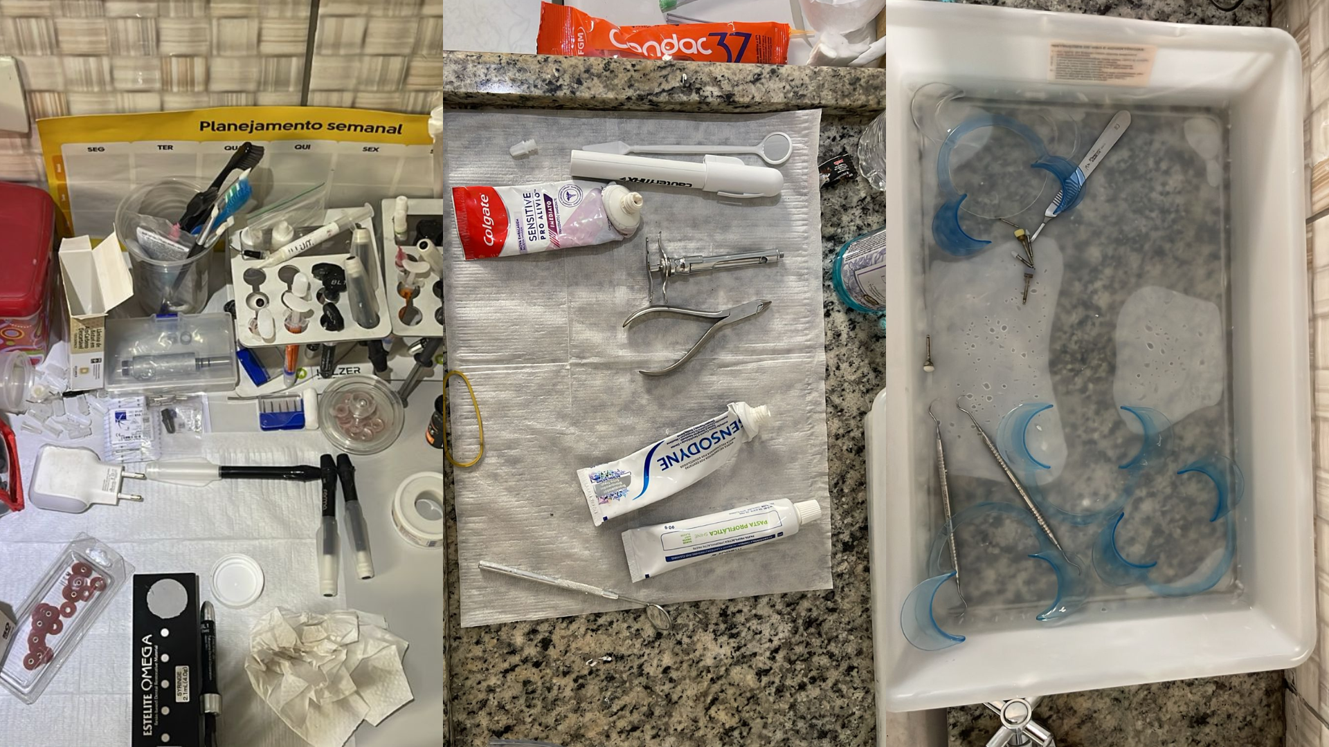 Instrumentos usados em pacientes eram deixados em recipientes com água turva, sem qualquer esterilização • Reprodução