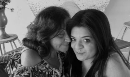 Pequena Lô e avô Maria Rosa