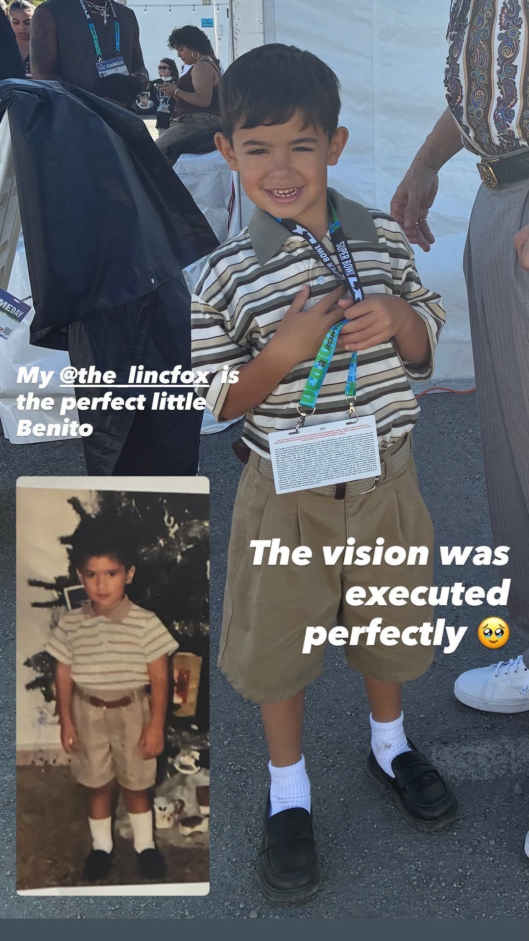 Lincoln Fox mostra inspiração da infância de Bad Bunny para cena no Super Bowl • Instagram/ Lincoln Fox