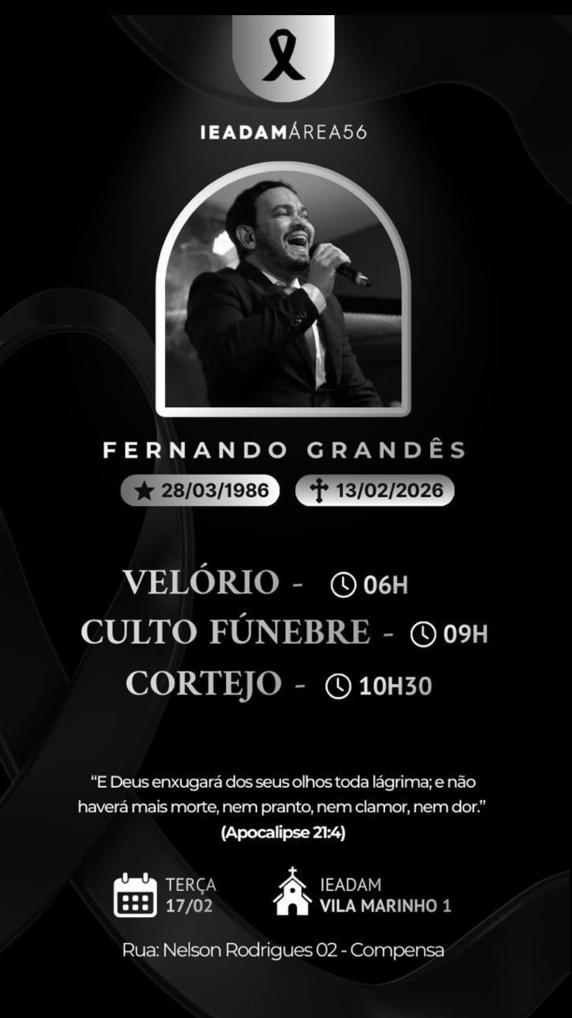 Fernando Grandêz, de 39 anos, estava desaparecido após a embarcação que ele estava naufragar • Reprodução/Redes Sociais