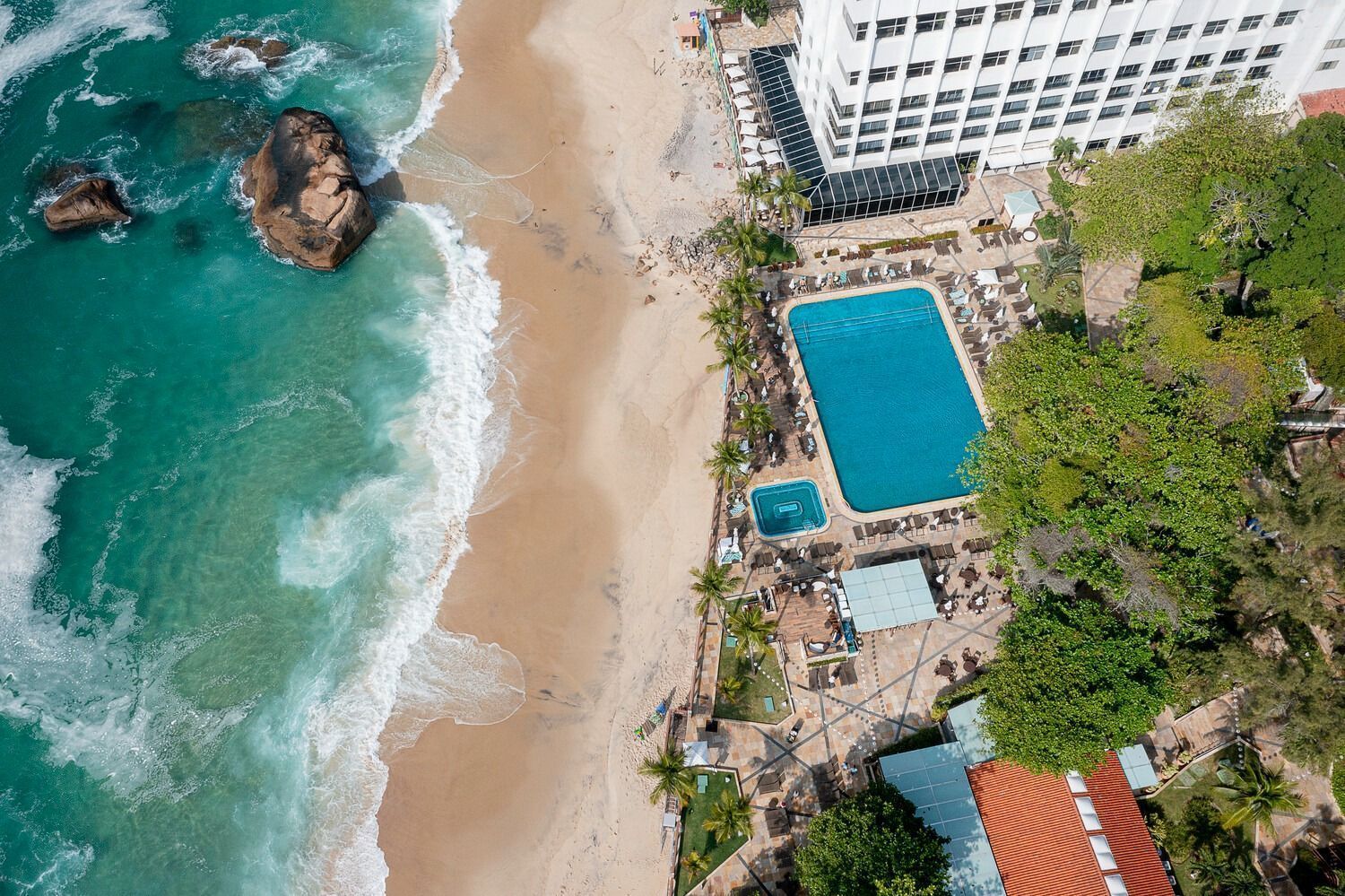 O Sheraton Grand Rio Hotel & Resort, localizado no Leblon, é um dos estabelecimentos que registram alta demanda durante o período de Carnaval. • Divulgação Sheraton - Tadeu Brunelli