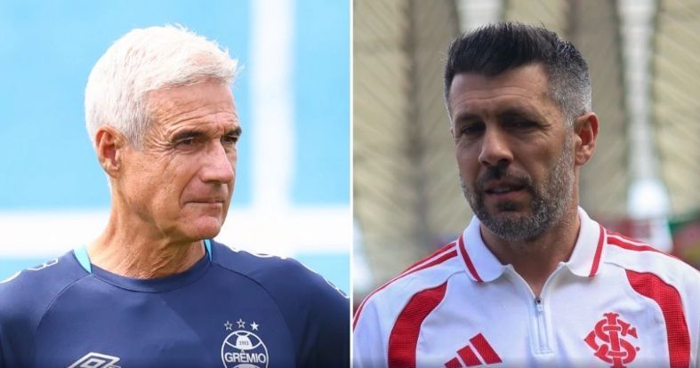 Técnicos Luís Castro, do Grêmio, e Paulo Pezzolano, do Inter, estreiam em clássicos GreNais