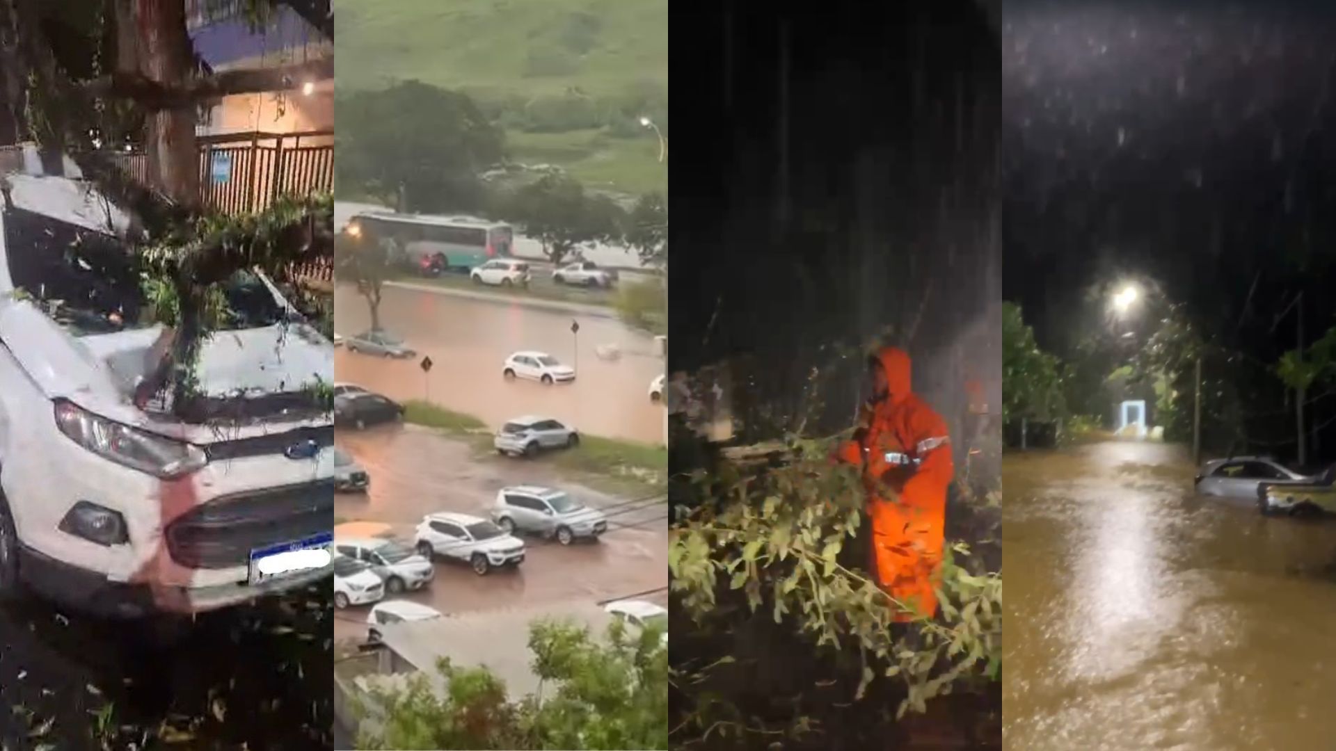 Tempestade causa estragos em SP e RJ; 5 estados tem alerta vermelho