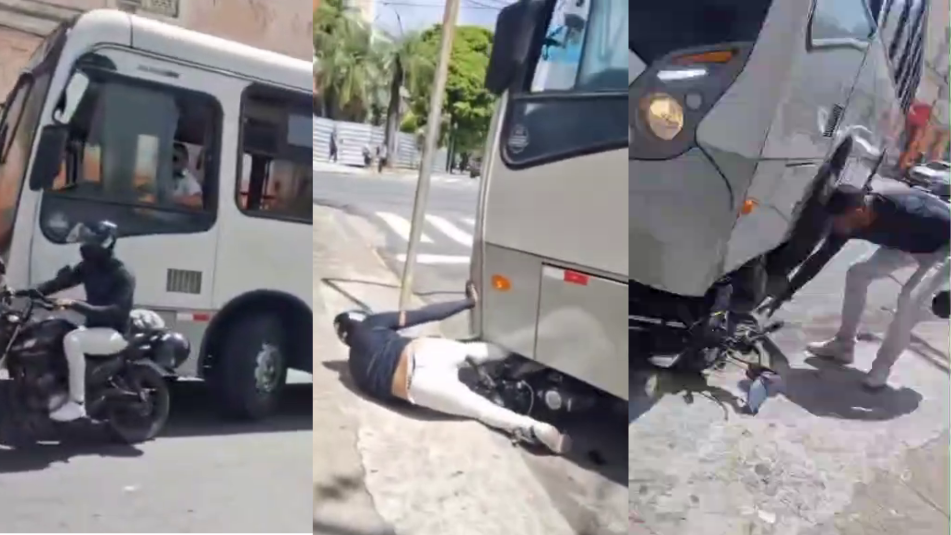 Pernambuco Ônibus passa por cima de moto e arrasta condutor em briga de trânsito no Recife  Bahia Suspeito morre e comparsa fica ferido após policial militar reagir a tentativa de assalto em mercado na Bahia  Ceará Justiça mantém prisão de 231 torcedores envolvidos em brigas de torcidas no Ceará Ônibus arrasta motociclista após discussão no trânsito no Centro do Recife