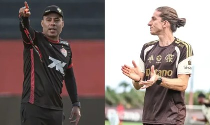 Jair Ventura, do Vitória, e Filipe Luís, do Flamengo
