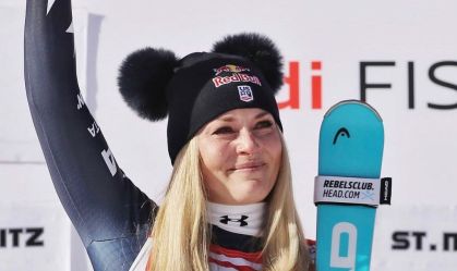 Lindsey Vonn disputará na Olimpíada de Inverno mesmo após sofrer grave lesão no joelho.