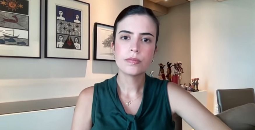 A deputada Tabata Amaral em entrevista à CNN