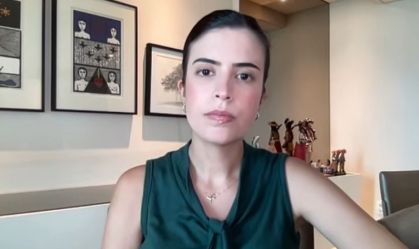 A deputada Tabata Amaral em entrevista à CNN