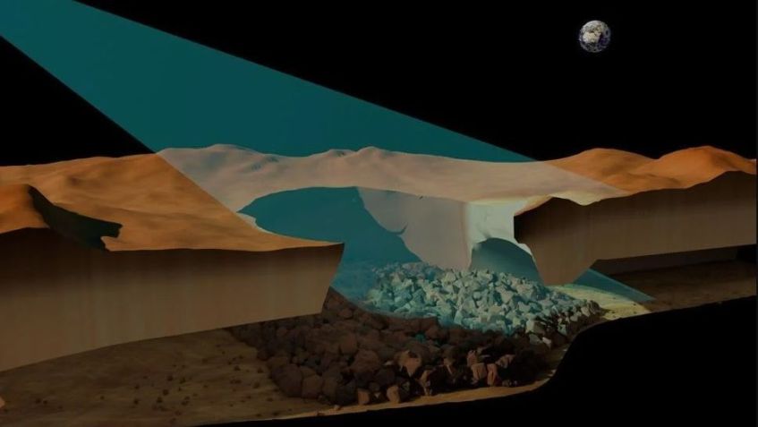 Análise de dados de radar de Vênus indicou presença de uma grande cavidade subterrânea criada por um fluxo de lava • Divulgação/RSLab, University of Trento