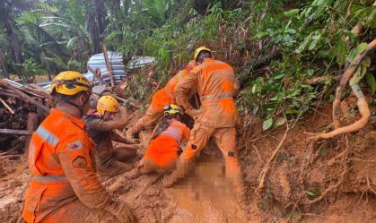 omem morre soterrado após deslizamento em decorrência das chuvas em MG