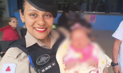 Bebê resgatado e amamentado por policial em MG