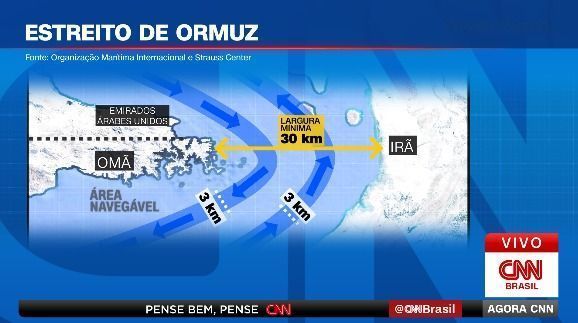 Estreito de Ormuz • Reprodução
