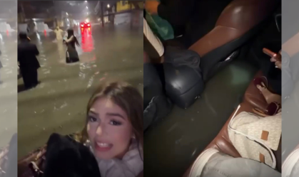 Melody abandona carro após ficar ilhada em enchente no RJ; assista ao vídeo