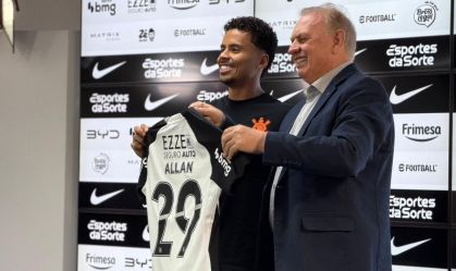 Corinthians apresentou, na tarde desta terça-feira (24), a contratação do volante Allan
