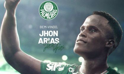 Palmeiras anuncia Jhon Arias
