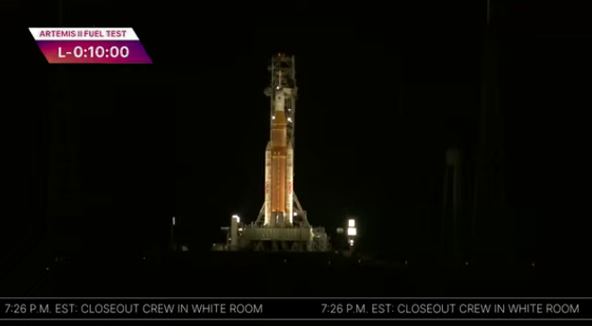 Nasa trasmite o teste crucial de seu gigantesco foguete Space Launch System • Youtube/Nasa