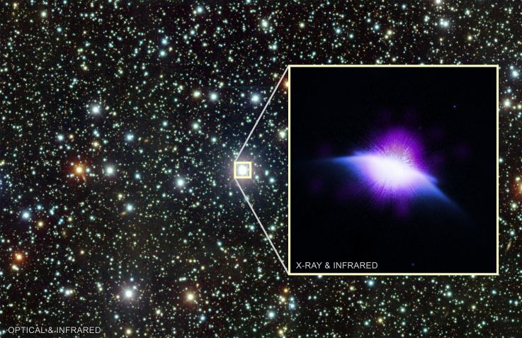 HD 61005 em luz de raios X, infravermelha e óptica • Nasa