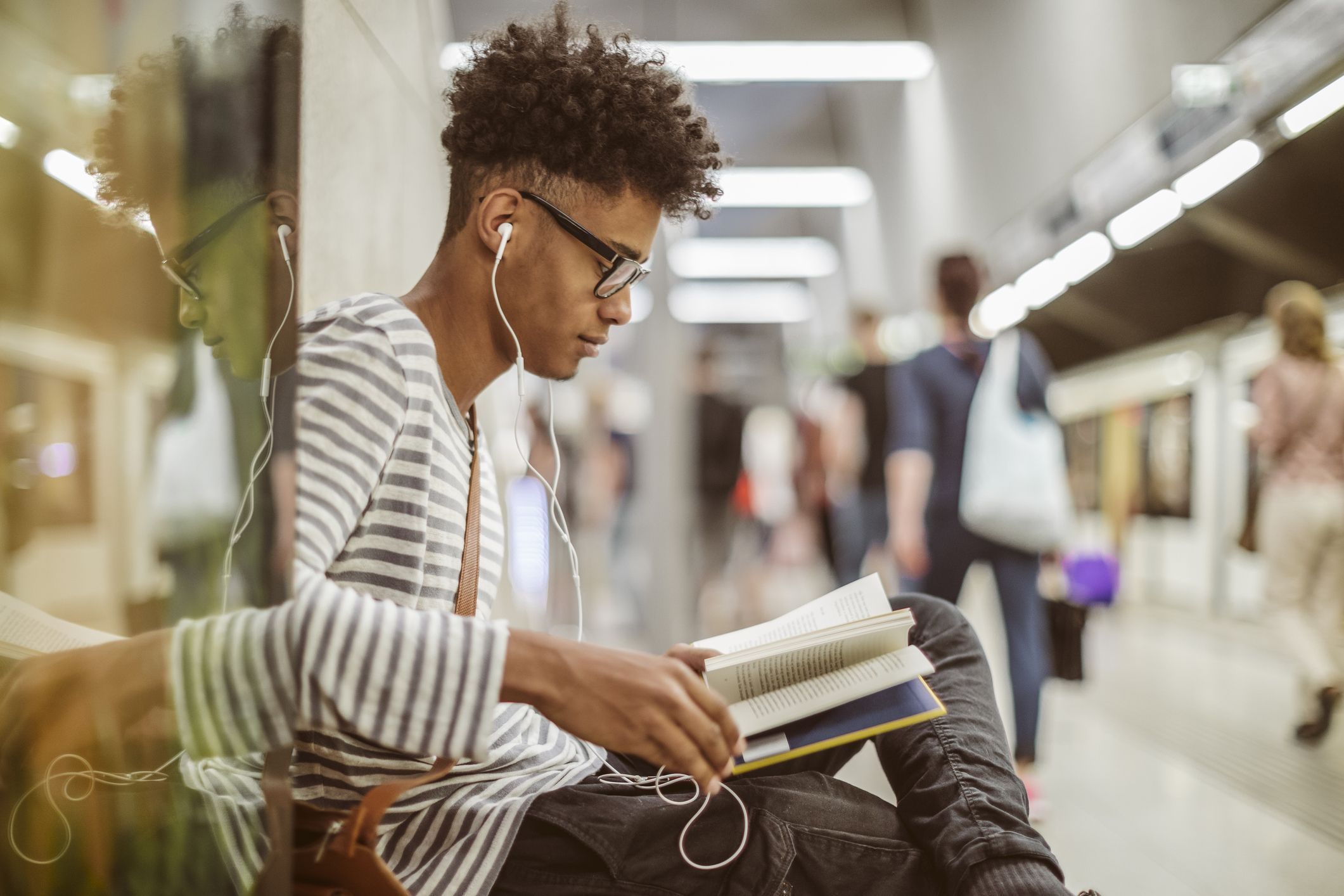 Reading a book