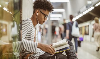 Reading a book