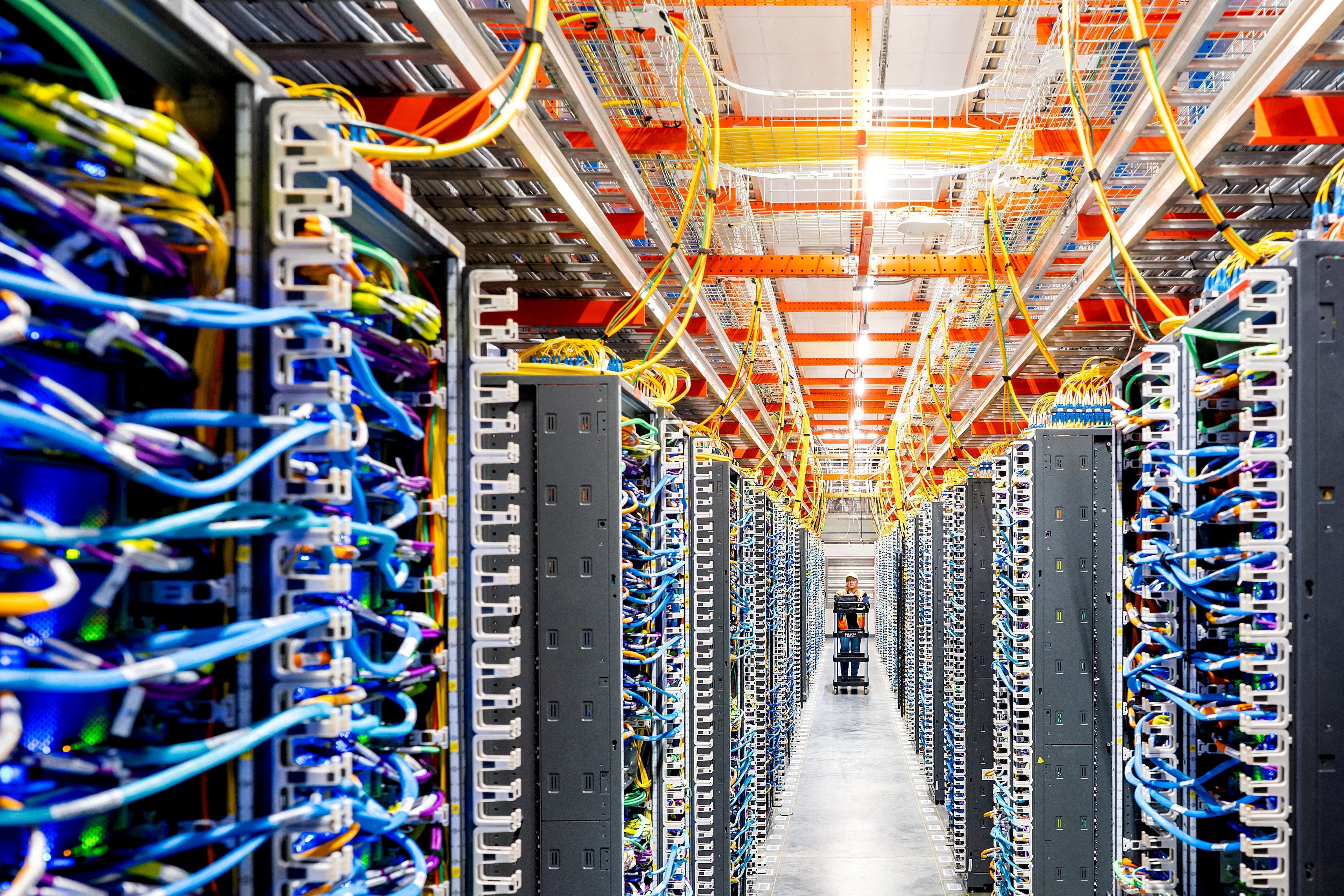 Data center de IA da Amazon Web Services em New Carlisle, Indiana, EUA em 2 de outubro de 2025